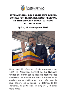 NIÑO ECUADOR 2007 - Presidencia de la República del Ecuador
