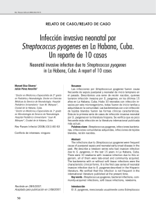 Infección invasiva neonatal por Streptococcus pyogenes en La