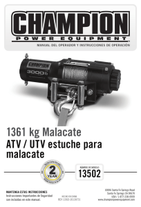 1361 kg Malacate - Champion Power Equipment
