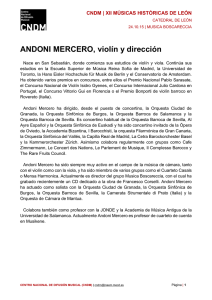 ANDONI MERCERO, violín y dirección