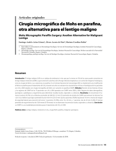 Cirugía micrográfica de Mohs en parafina, otra alternativa para el