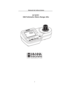 Manual HI 96721 - Hanna Instruments Colombia