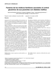 Factores de los médicos familiares asociados al control glucémico