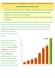 Nota de Prensa CONAMA 8 (Congreso Nacional de Medio Ambiente)