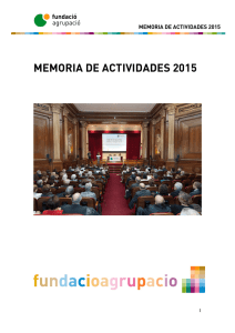 memoria de actividades 2015