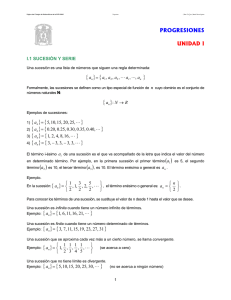 Unidad I:Progresiones.