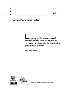 La emigración internacional a través de los censos en países de