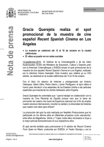 Gracia Querejeta realiza el spot promocional de la muestra de cine