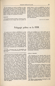 Pedagogía política en la DDR - Ministerio de Educación, Cultura y