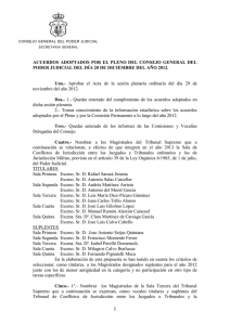 Acuerdos del Pleno del CGPJ de 20 de diciembre