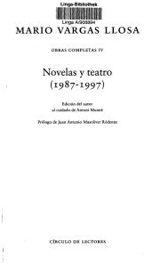 MARIO VARGAS LLOSA Novelas y teatro (1987-1997)