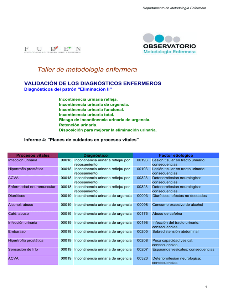 Validación De Los Diagnósticos Enfermeros