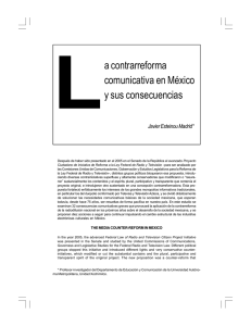 a contrarreforma comunicativa en México y sus consecuencias