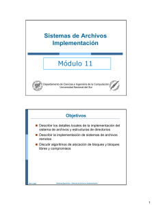 Sistemas de Archivos Implementación
