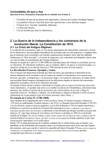 2. La Guerra de la Independencia y los comienzos de la revolución