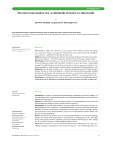 Factores relacionados con la calidad de atención
