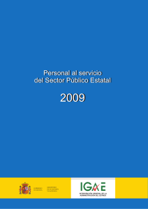 Personal al Servicio del Sector Público Estatal. 2009