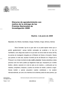 Discurso II (pdf 50.189 KB) - Ministerio de Economía y Competitividad