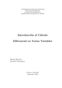 Introduccion al Calculo Diferencial en Varias Variables