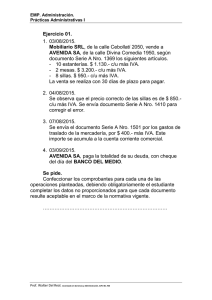 Ejercicio 01. 1. 03/08/2015. Mobiliario SRL, de la calle Cebollatí