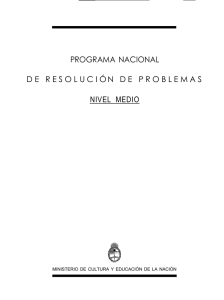 Programa nacional de resolución de problemas: nivel medio