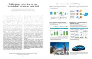 Tokio quiere convertirse en una “sociedad del hidrógeno” para 2020
