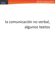 La comunicación no verbal (textos) - Materiales de Lengua y Literatura