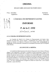 INFORME P. de la C. 1532 - Cámara de Representantes