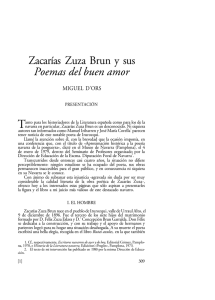 Zacarías Zuza Brun y sus Poemas del buen amor