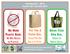 Plastic Bag Ban Large Poster Eng-Sp