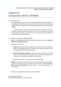 Capítulo 5. Comparativo WiFi vs WiMAX