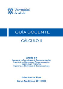 cálculo ii - Universidad de Alcalá