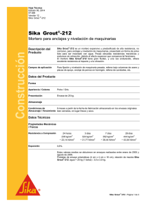Sika Grout ®-212 - Sika Uruguay SA