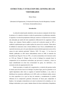 Musto, M. 2000. Estructura y evolución del genoma de los