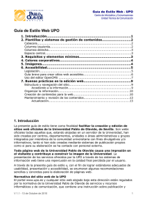 Guía de Estilo Web UPO - Universidad Pablo de Olavide, de Sevilla