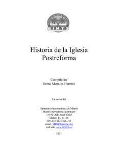 Historia de la Iglesia Postreforma