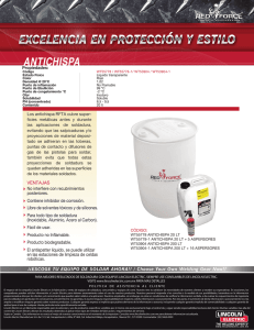 Antichispa Red Force Tools 20 lt Info. del Producto