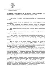 Acuerdos del Pleno del CGPJ de 23 de diciembre