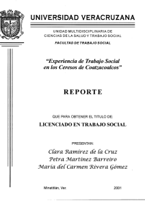"Experiencia de Trabajo Social en los Ceresos de Coatzacoalcos