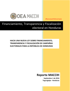Financiamiento, Transparencia y Fiscalización electoral en Honduras