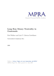 Long Run Money Neutrality in Guatemala