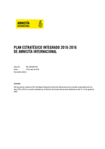 plan estratégico integrado 2010-2016 de amnistía internacional