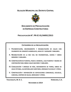Documento de Precalificación 2015