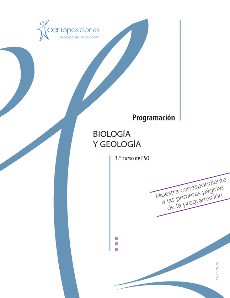 BIOLOGÍA Y GEOLOGÍA Programación