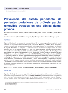 Prevalencia del estado periodontal de pacientes portadores