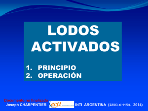 Lodos activados - Principio y operación - INTI