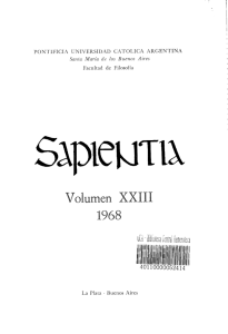 Sapientia Año XXIII, Nº 87, 1968