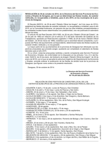 Zaragoza - Boletin Oficial de Aragón