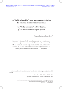 La “judicialización”: una nueva característica del sistema jurídico