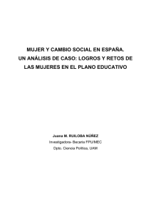 MUJER Y CAMBIO SOCIAL EN ESPAA